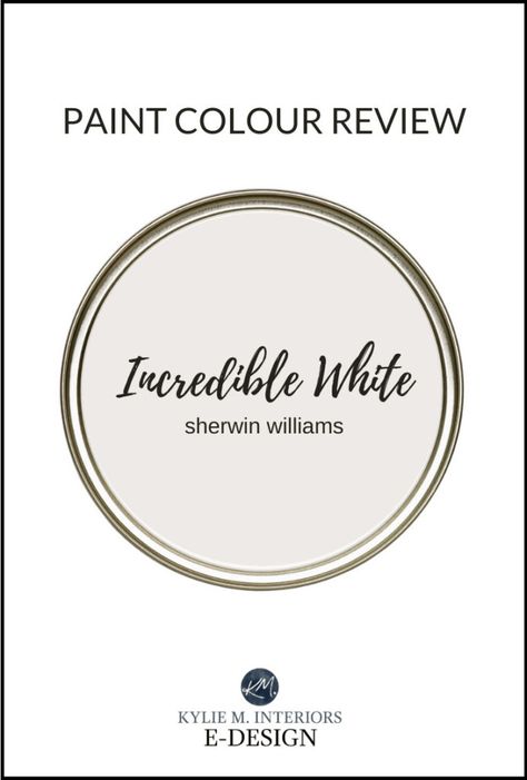 Learn all about Sherwin Williams Incredible White, one of the best neutral warm greige paint colours with gorgeous undertones! #kylieminteriors #greige #sherwinwilliams #bestpaintcolours #colourconsultant #colourreview #colourexpert #designblog Manchester Tan Benjamin Moore, Benjamin Moore Linen White, Pure White Sherwin Williams, Tan Paint Colors, Kylie M Interiors, Off White Paint Colors, Grant Beige, Revere Pewter Benjamin Moore, Beige Paint Colors