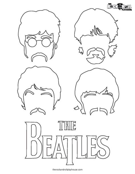 20210317_Beatles_Coloring2 The Beatles Coloring Pages, Rock Band Coloring Pages, Beatles Coloring Pages, The Beatles Drawing, The Beatles Art, Beatles Nails, Beatles Diy, Beatles Crafts, Beatles Design