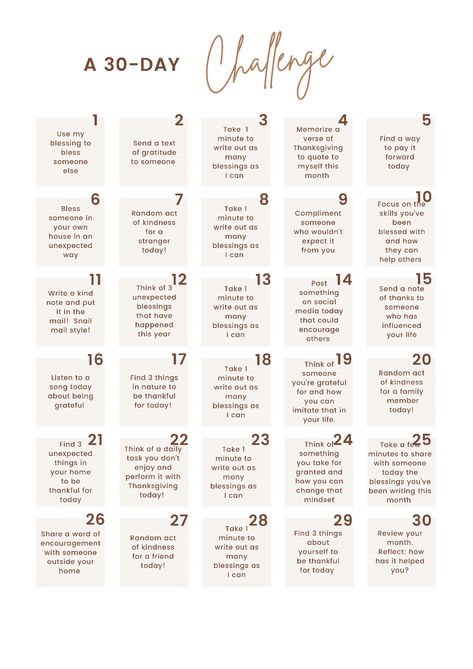 November 30 Day Challenge, Weekly Challenge Ideas, 30 Day Posting Challenge, 30 Days Affirmation Challenge, 30 Day Challenge List, 21day Challenge, 30 Days Gratitude Challenge, 30 Day Instagram Challenge, 40 Day Challenge