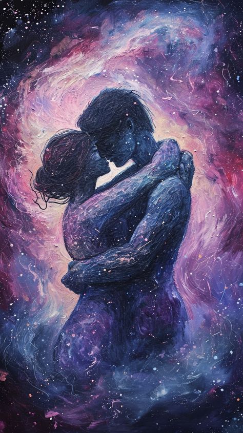 Spiritual art for Twin Flames is a divine expression of soul connection. It reflects the unbreakable bond and passionate love between two souls destined to be together, often depicted with emphasis on dualities, unity and intense symbolism. Destined To Be Together, Twin Flame Art, Arte Hip Hop, Flame Art, Twin Souls, Twin Flame Love, Spiritual Love, Spiritual Artwork, Soul Connection