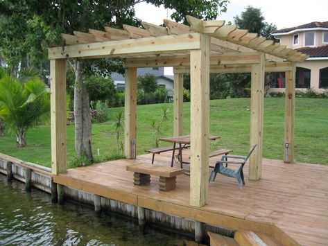 Gallery — Summertime Deck and Dock Lake House Dock, Amazing Decks, Building A Dock, Lake Landscaping, Gazebo On Deck, Farm Pond, Fishing Dock, Lake Dock, Lakefront Living