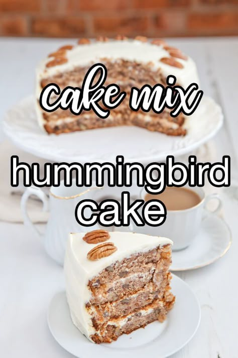 Hummingbird Cake Box Recipe, Hummingbird Bundt Cake Recipes, Hummingbird Bundt Cake From Box Recipe, Old Fashion Hummingbird Cake, Hummingbird Cake With Box Cake, Easy Hummingbird Cake Simple, Hummingbird Tea Cake, Cake Mix Hummingbird Cake Recipe, Hummingbird Cake Recipe Easy