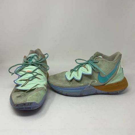 Nike Kyrie 5 Irving Spongebob Squarepants Squidward Collectible Sneakers Shoes Get a price at https://copapair.com/nike-kyrie-5-irving-spongebob-squarepants-squidward-collectible-sneakers-shoes/ Nike Kyrie 5, Kyrie 7, Kyrie 5, Nike Kyrie, New Sneakers, Spongebob Squarepants, Sneakers Shoes, Brooks Sneaker, Ronaldo