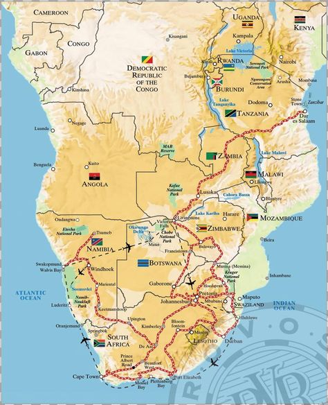 rovosrail-map Southern Africa Map, Rovos Rail, Africa Luxury, Train Trips, African Skies, Africa Tour, Travel Tickets, Wildlife Travel, Train Route