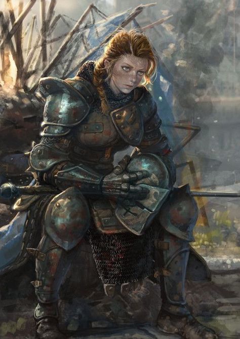 #wattpad #fantasa I thought that this might be a fun story to right, there won't be any requests for this one but maybe on another one. I haven't seen this type if story done before and thought I would write it. I had a lot of fun creating these Ocs. I hope you guys like it! Woman In Armor, Female Armor, Heroic Fantasy, Female Warriors, Female Knight, Dungeons And Dragons Characters, Warrior Women, Rpg Characters, Fantasy Armor