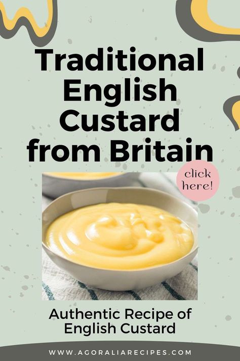 Indulge in the original British sauce – English Homemade Custard! 🍮🇬🇧 A staple in British Cuisine, this sweet pouring sauce is the perfect companion for winter desserts. Carefully crafted with sweetened milk, egg yolk, and vanilla, it dates back to the 14th century, adapted from the French custard cream. Take care as it's sensitive to temperature; cook with precision for a delectable, smooth treat. ❤️✨ #EnglishCustard #DessertSauce #BritishDelights Pouring Custard Recipe, Duck Egg Custard, British Custard Recipe, English Pudding British Desserts, Baked Custard Old Fashioned, English Custard Recipe, Stovetop Custard, Simple Custard Recipe, British Custard