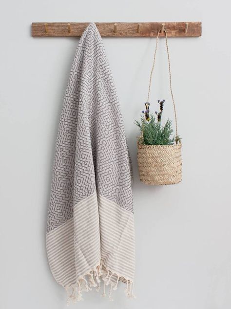 Inca Hammam Towel, Grey, a soft cotton towel, handwoven on wooden looms in Turkey. Super absorbent, quick drying, lightweight and easy to pack, they make great sarongs, beach towels, picnic blankets or throws. As seen in the Evening Standard. Free UK delivery. We ship worldwide! Bujo Habits, Bohemian Textiles, Bohemia Design, Modern Bohemian Home, Luxury Wellness, Pom Pom Blanket, Fluffy Towels, House Extension, Picnic Blankets