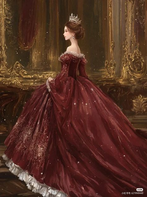 Princesscore Outfits Aesthetic, Female Rouge Outfit, Vintage Princess Dress Fairytale, Vampire Princess Dress, Ballgowns Victorian Aesthetic, Royalty Core Outfits, Old Princess Dresses, Aristocratic Aesthetic, Princess Gown Royalty