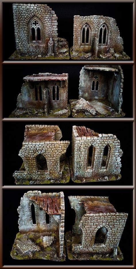 Halloween Diorama, Foam Carving, Dnd Crafts, Paper Folding Crafts, Warhammer Terrain, Game Terrain, Medieval Houses, Christmas Village Display, Dnd Miniatures