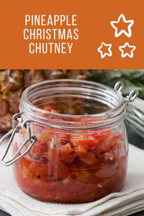 Chutney Recipes Christmas, Pineapple Chutney, Christmas Chutney, Unit Study Ideas, Summer Camp At Home, Camp At Home, Vegetarian Party Food, Pineapple Christmas, Party Dip Recipes