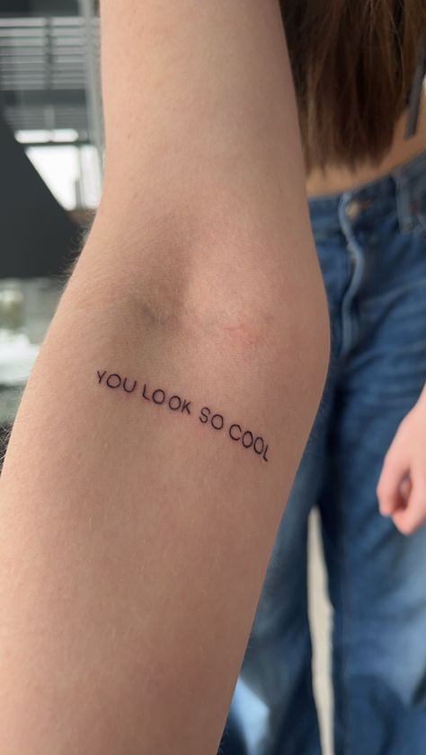 You look so cool robbers tattoss Robbers 1975 Tattoo, About You Tattoo 1975, You Look So Cool Tattoo, You Look So Cool Tattoo The 1975, Robbers The 1975 Aesthetic, Robbers Tattoo, 1975 Tattoo Ideas, The 1975 Tattoo Ideas, Indie Tattoo Ideas