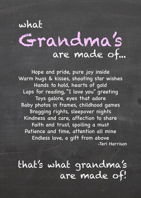 What Grandma's are Made of | Etsy Grandma Poem, Granddaughter Quotes, Quotes About Grandchildren, Grandparents Quotes, Grandma Quotes, My Children Quotes, Mothers Love Quotes, Mom Life Quotes, Family Roots