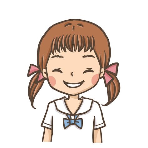 Chibi Manga, Doodle Girl, Girl Drawing Easy, Student Cartoon, Simple Anime, Cartoon Clip, Cartoon Clipart, Student Drawing, Easy Drawings For Kids