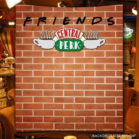 Poster Guest Book, Teacher Appreciation Themes, Custom Birthday Banners, Party Backdrops, Friends Cake, Friends Tv Series, Friends Central Perk, Central Perk, Friends Party