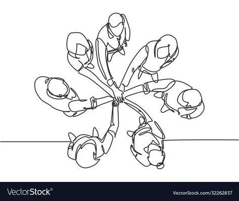 People In Circle Illustration, People Helping Each Other Drawing, Line Illustration People, Group Of People Drawing, Teamwork Drawing, Community Drawing, Together Drawing, Group Illustration, Group Drawing