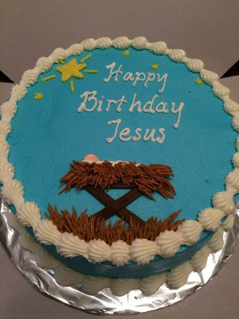 Baby Jesus Cake, Happy Birthday Jesus Cake, Jesus Birthday Cake, Jesus Cake, Happy Birthday Jesus Party, Diy Unicorn Cake, Christmas Birthday Cake, Xmas Cakes, Cakes Christmas