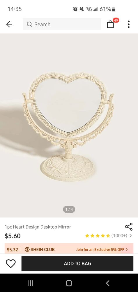 Shein Stuff, Shein Id, Shein Finds, Coquette Room, Heart Mirror, Bedroom Decor Inspiration, Sweet Heart, Bedroom Inspo, Body Spray