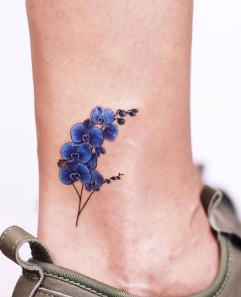 80+ Orchid Tattoos: Meanings, Tattoo Designs & Ideas Blue Orchid Tattoo, Whimsical Tattoos, See Tattoo, Small Couple Tattoos, Orchid Tattoo, Girl Needs, Tattoo Pattern, Trendy Tattoos, Tattoo Designs For Women