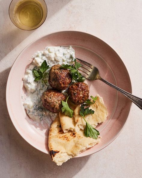 Greek Lamb Meatballs with Tzatziki Greek Lamb Meatballs, Feta Tzatziki, Lamb Meatballs Greek, Greek Lamb, Whats Gaby Cooking, Winter Meals, Lamb Meatballs, Meatball Ingredients, Tips To Save Money