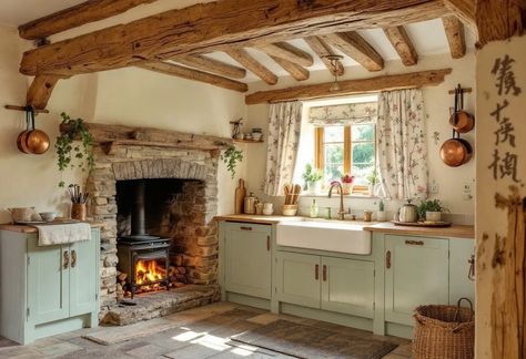 Step into a world of rustic charm and cozy vibes ✨ Discover how you can create your own English cottage kitchen oasis today! 🌿🔥 Click here to explore more: https://www.decorsai.com/english-cottage-kitchen/cozy-cottage-cottage-interior-design-2022 #CottageCore #InteriorDesign #CozyHome #RusticCharm Cottagecore Log Cabin, Small Cottage Aesthetic Interior, Fairy Cottage Home Decor, Cedar Cottage Interior, Storybook Cottage Kitchen, Listed Cottage Interior, Charming English Cottage, London Cottage Interiors, English Cottage Interiors Kitchen