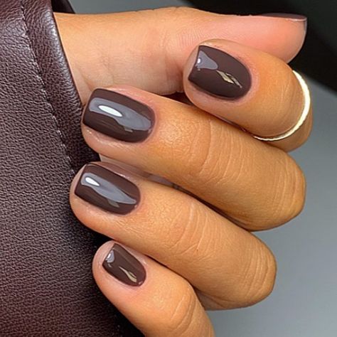 Chocolate Chrome Nails, Summer 2023 Nail Trends, Hottest Nail Designs, Short Fall Nail Designs, Short Fall Nail, 2023 Nail, Fall Gel Nails, Nagel Tips, Autumn Look