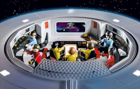 playmobil-star-trek-2 Star Trek Figures, Hikaru Sulu, Leonard Mccoy, Kirk Spock, Enterprise Model, Stark Trek, Uss Enterprise Ncc 1701, Warp Drive, James T Kirk