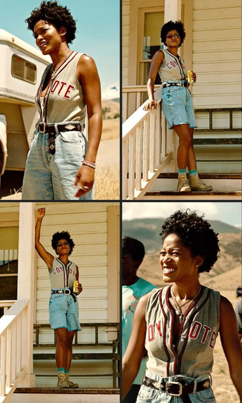 Emerald Haywood Outfits Nope, Emerald Haywood Outfits, Nope Keke Palmer Outfits, Emerald Haywood Nope, Emerald Nope, Keke Palmer Nope, Artistic Style Clothing, Emerald Haywood, Bisexual Aesthetic Outfit