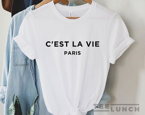 Dress Like A Parisian, Paris Tee, Paris Shirt, 40th Birthday Shirts, Girl Power Shirt, Tshirt For Women, Paris T Shirt, Ladies T Shirt, Minimalistic Design