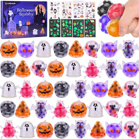 PRICES MAY VARY. 【Great Guality Halloween Squishies】There are squishies including Pumpkins, Spider，Bats, Ghosts, Skeletons, Zombies, Vampires, Witches. A variety of shapes for kids to choose. 40Pcs Halloween Mochi Squishy Toys + 4 Sheet Glow Halloween Tattoos, perfect Halloween treats for kids, making the traditional "Trick or Treat" threat! 【Best Halloween Party Favors For Kids】Halloween mochi squishy toys for kids party favors goodie bags stuffers / halloween goodie bag fillers / pinata stuffe Halloween Gift For Students, Halloween Goody Bags For Kids, Halloween Goodie Bags For Kids School, Halloween Treat Bags For School, Halloween Gifts For Students, Halloween Mochi, Halloween Party Favors For Kids, Halloween Goody Bags, Prizes For Kids