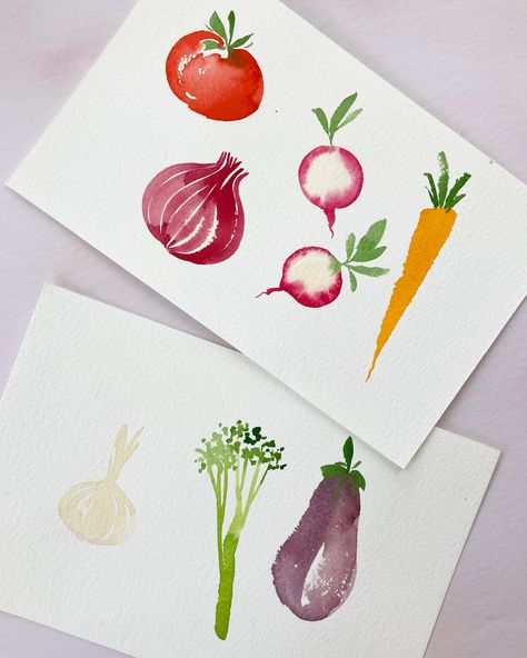 Learn to paint loose watercolour veg with this simple new tutorial from de Winton Paper co’s youtube channel. Click the link to watch! #watercolor #painting Watercolour Vegetables, Watch Watercolor, Loose Watercolour, Loose Watercolor, Watercolor Painting Techniques, Childrens Stories, Watercolour Tutorials, Flower Illustration, Easy Tutorial