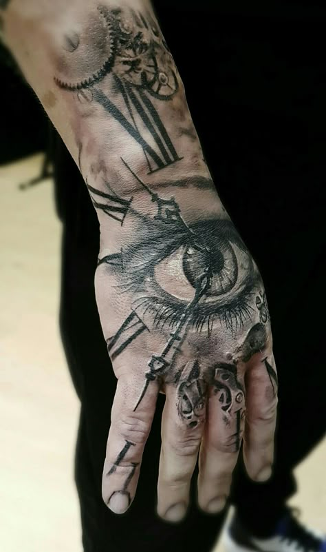 Eye Hand Tattoo Men, Eye On Hand Tattoo, Face Tattoo On Hand, Eye Tattoo Hand, Best Hand Tattoos Men, Eye Hand Tattoo, Best Hand Tattoos, Seeing Eye Tattoo, Tattoo Main