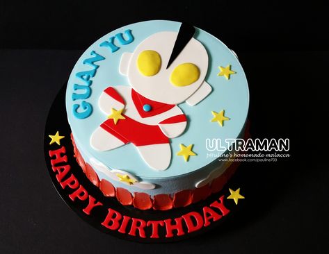 Ultraman #paulineshomemademalacca Ultraman Cake, Fresh Cream Cake, Korean Cake, Pretty Birthday Cakes, Fresh Cream, Cream Cake, Cute Cakes, Cake Decoration, Kids Cake