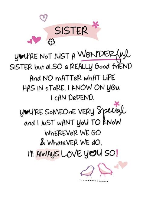 Cute Sister Quotes, Birthday Messages For Sister, Happy Birthday Sister Quotes, Message For Sister, Sister Love Quotes, Sister Quotes Funny, Sisters Quotes, Wishes For Sister, Sister Birthday Quotes