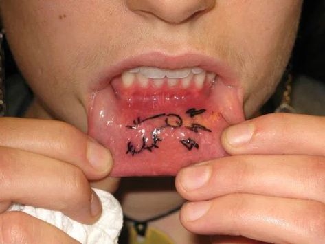 Bottom Lip, Lip Tattoos, Figure 8, Tatting, Piercings, Nose Ring, Lips, Tattoos