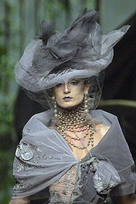 dior's  www.SocietyOfWomenWhoLoveShoes Twitter @ThePowerofShoes Instagram @SocietyOfWomenWhoLoveShoes Stella Tennant, Mad Hatters, Christian Dior Haute Couture, Dior Haute Couture, Love Hat, Dior Couture, Derby Hats, John Galliano, Beautiful Hats