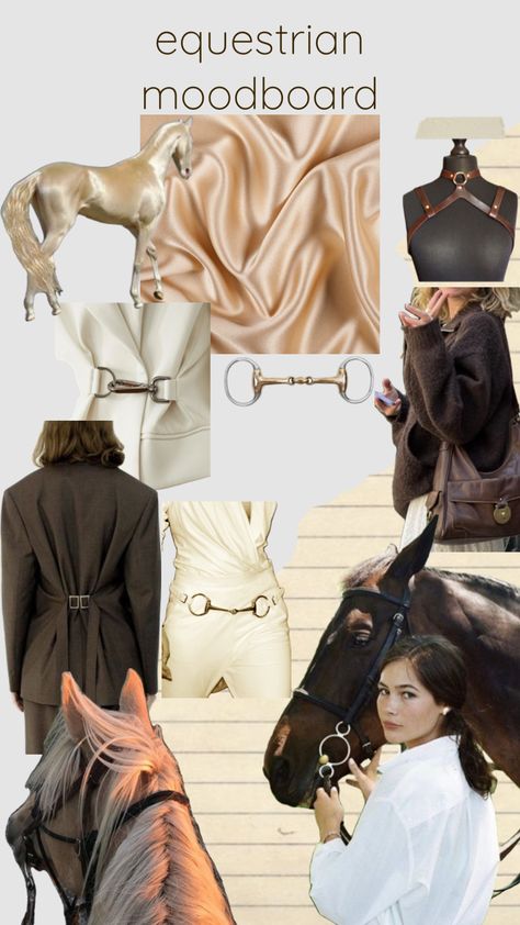 #equestrian #horse #moodboard #fashionmoodboard Equestrian Mood Board, Old Money Aesthetic Equestrian, Horse Moodboard, Hermes Equestrian Aesthetic, Autumn Equestrian Aesthetic, Equestrian Planner, Equestrian Aesthetic, Equestrian Fashion, Vintage Runway