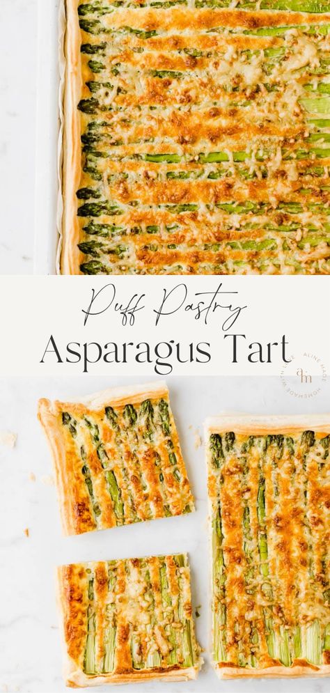 Asparagus Tart Recipes, Best Asparagus Recipe, Asparagus Tart, Cheese Tarts, Pastry Tart, Puff Pastry Recipes, Asparagus Recipe, Evening Meals, Tart Recipes