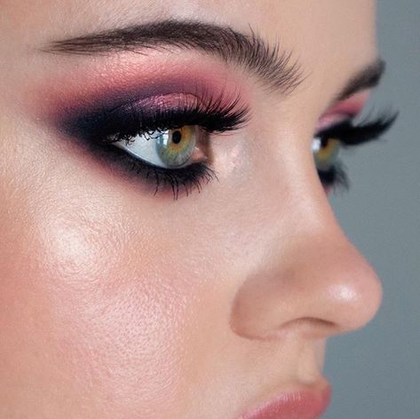 Minx Lashes, Julia Adams, Purple Smokey Eye Makeup, Maquillage On Fleek, Purple Smokey Eye, Fresh Makeup, Melt Cosmetics, Lighter Skin, Stunning Makeup