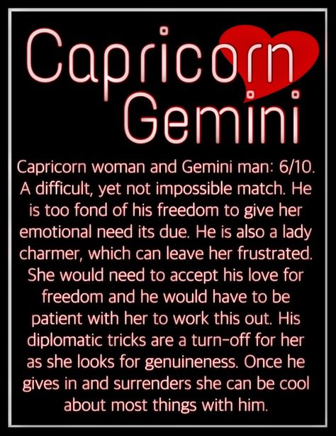 Capricorn Woman GEMINI Man Gemini Man And Capricorn Woman, Gemini Man Capricorn Woman, Gemini And Capricorn Compatibility, Gemini And Capricorn Relationship, Gemini Capricorn Relationship, Capricorn Gemini Compatibility, Gemini Relationship, Capricorn Relationships, Capricorn Compatibility