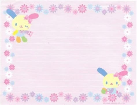 Memo Pad Template, Printable Memo Pad, Sanrio Paper, Pink Scrapbook Paper, Kawaii Memo Pad, Kawaii Printables, Penpal Ideas, Memo Pad Design, Memo Sheets