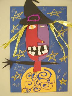 Welcome to Mrs. Peterson's Art Class!: Picasso Monsters Art 2nd Grade, Third Grade Art, Art Docent, Classe D'art, Picasso Inspired, Halloween Art Projects, Art Picasso, October Art, 2nd Grade Art