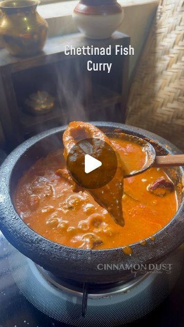 Sandra on Instagram: "Chettinad Fish Curry

❌❌No Repost❌❌

Fish - 5-6 medium sliced ( i used pomfret)

For Masala Paste

- 2 Tbsp Sesame / gingely Oil
- 1 Tsp cumin seeds
- 1 Tbsp fennel seeds
- 1 Tbsp black Pepper
- 6-8 Shallots
- 4-5 Garlic Cloves
- Small piece Ginger
- 2 ripe tomatoes, chopped
- 1/2 Tsp Turmeric powder
- 1 heapedTbsp coriander powder
- 2 Tbsp red chilli powder
- 1/4 cup grated coconut

For the Curry
- 1 Tbsp Sesame Oil
- 1/2 Tsp mustard seeds
- 1/4 Tsp fenugreek seeds
- 2 sprigs curry leaves
- 2-3 green chillies
- 4-5 shallots sliced
- Tamarind 1 lemon size soaked in water
- 
- - Heat oil in a kadai or earthen pot add pepper, fennel , cumin seeds and let it splutter 
- Now add peeled shallots , garlic and ginger and saute till shallots is tender
- Then add chopped tomat Garlic And Ginger, Red Chilli Powder, Cumin Seeds, Mustard Seeds, Fish Curry, Turmeric Powder, Fenugreek Seeds, Coriander Powder, Grated Coconut