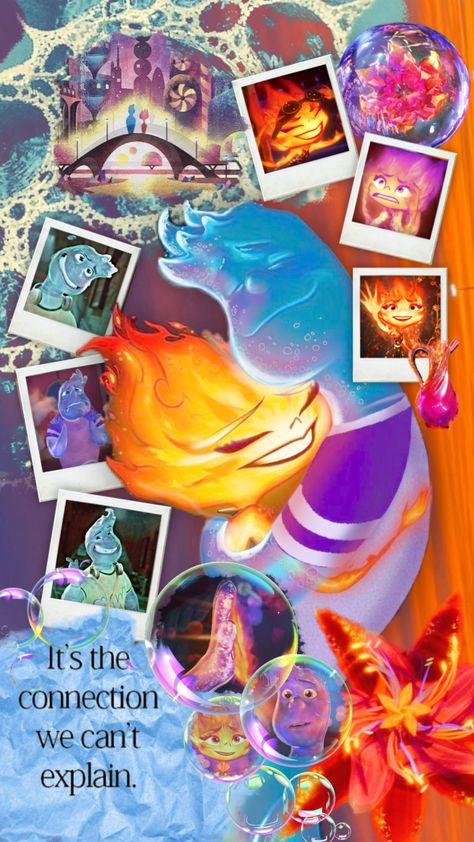 #elemental #wade #ember #disney Helloween Wallpaper, Disney Movie Art, Iphone Wallpaper Classy, Cute Disney Pictures, Disney Collage, Cute Images With Quotes, Disney Favorites, Pinturas Disney, Anime Fnaf