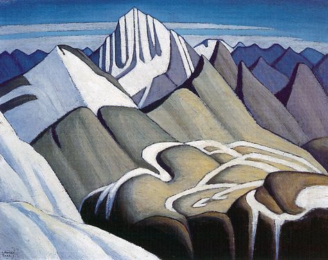 Lawren Harris Mountain Sketch c.1924 Group Of Seven Art, Group Of Seven Artists, Group Of Seven Paintings, Lawren Harris, Mountain Sketch, Baffin Island, Tom Thomson, Art Gallery Of Ontario, Emily Carr