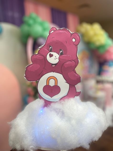 Care Bears Birthday Party Centerpieces, Care Bears Centerpieces, Care Bear Centerpieces, Bear Centerpiece, Baby Shower Oso, Baptism Themes, Alice In Wonderland Props, Care Bears Birthday Party, Mommy Daughter Pictures