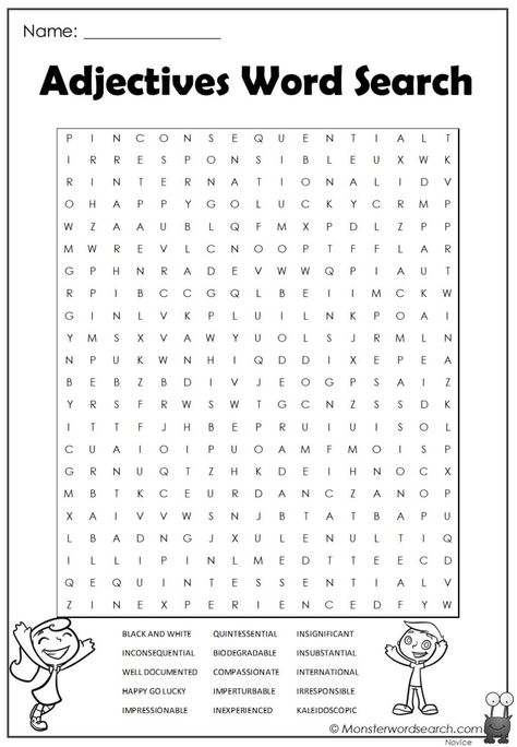 awesome Adjectives Word Search Adjectives Word Search, Difficult Word Search, Expanding Vocabulary, Good Adjectives, Free Word Search Puzzles, Cross Word, Adjective Words, Free Printable Word Searches, Esl Grammar