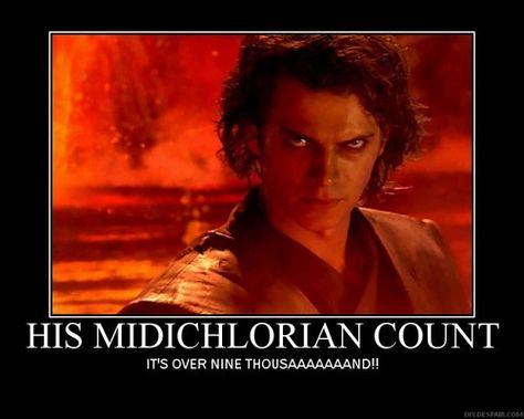 his midichlorian count by Lord Cantido, via Flickr Laboratory Humor, Lab Humor, Rage Quit, Lab Week, Anakin Vader, Revenge Of The Sith, Medical Laboratory Science, Xbox 1, Underestimate Me