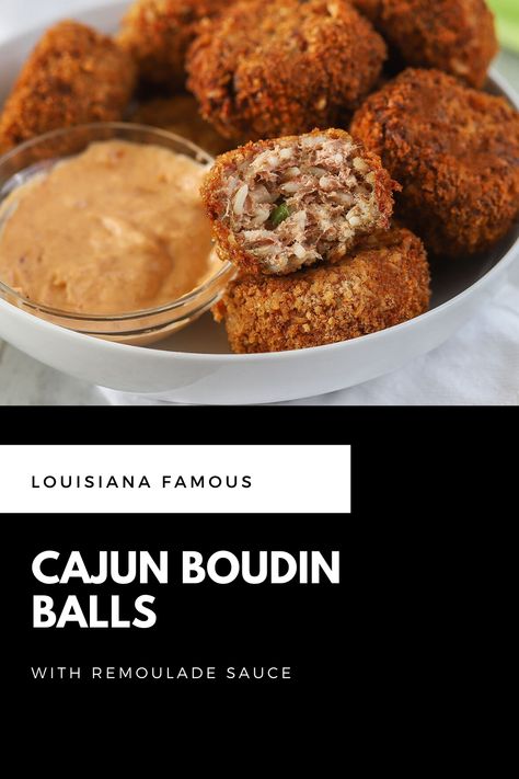 Vegan Boudin Balls, Boudin Sauce, Boudin Balls Dipping Sauce, Cajun Recipes Louisiana Authentic, Boudin Recipes, Boudin Balls Recipe, Cajun Recipes Louisiana, Boudin Recipe, Boudain Recipes