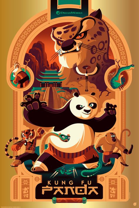 Kung Fu Panda Illustration, China Poster Design, Cartoon Poster Design, Kung Fu Panda Poster, Cartoon Movie Poster, Movie Poster Illustration, Mad Duck, Warrior Wallpaper, Tai Lung