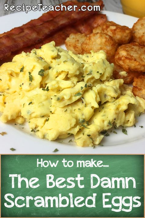 Best Damn Scrambled Eggs. Delicious Scrambled Eggs, Best Eggs Breakfast, Scrambled Egg Seasoning, Best Eggs Recipe, Fancy Scrambled Eggs, Egg Scramble Recipes, Good Scrambled Eggs, Scrambled Eggs For A Crowd, Best Scrambled Eggs Recipe